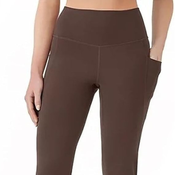 Members Mark Everyday Flare Yoga Pant Brown Bear Size L - Picture 6 of 7